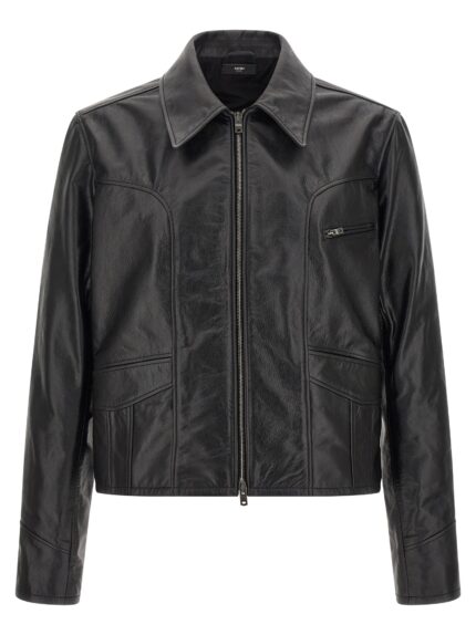 AMIRI Leather Jacket With Zip