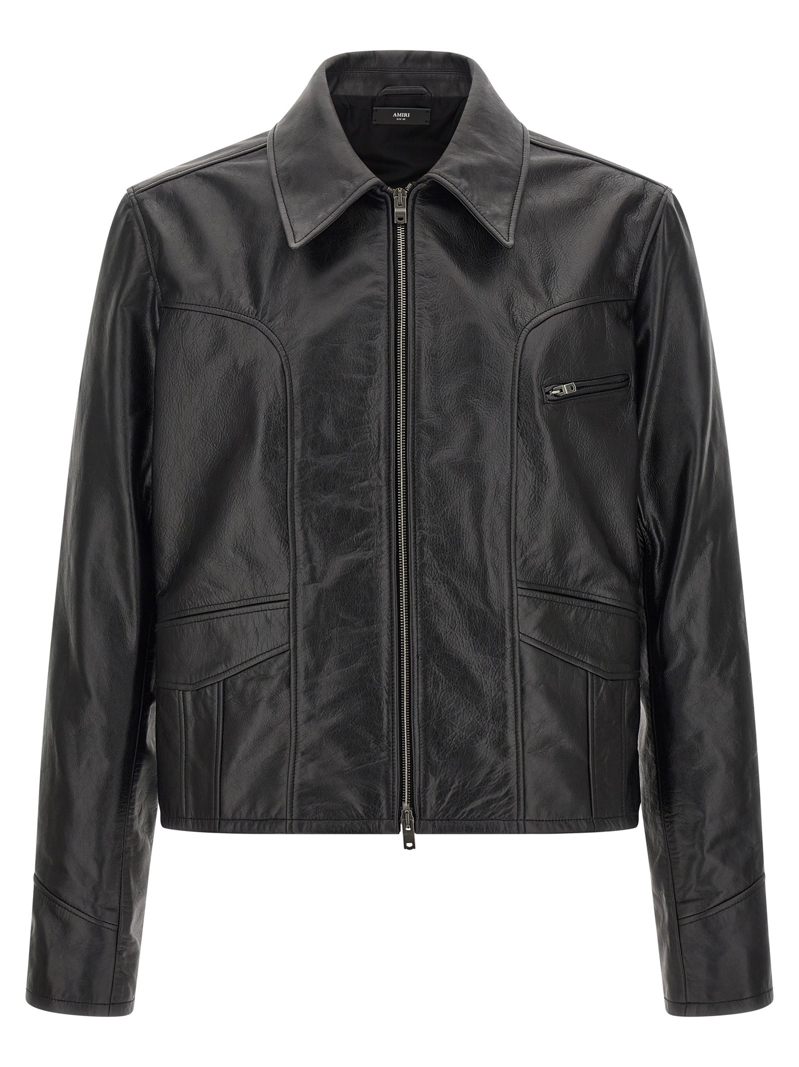 AMIRI Leather Jacket With Zip