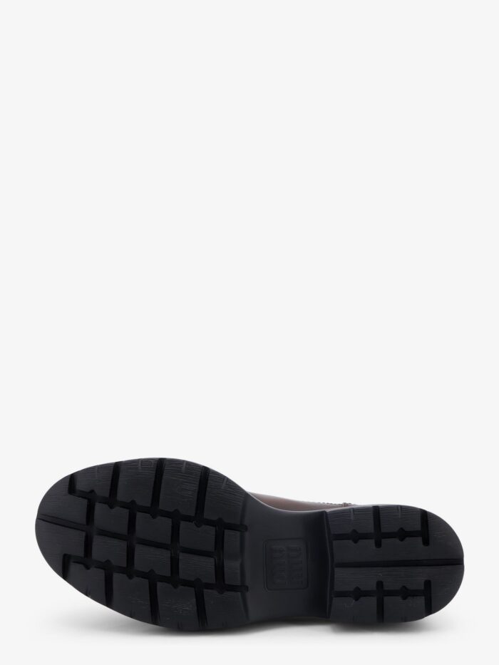 Miu Miu Leather Lace-up With Front Lettering Logo