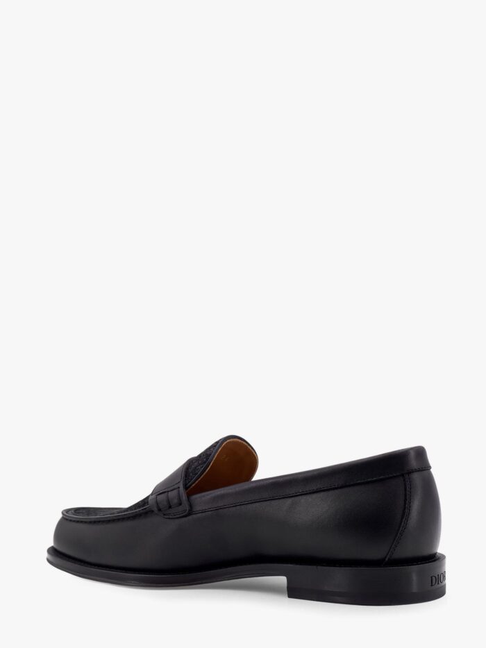 Leather Loafer With Dior Oblique Canvas Motif