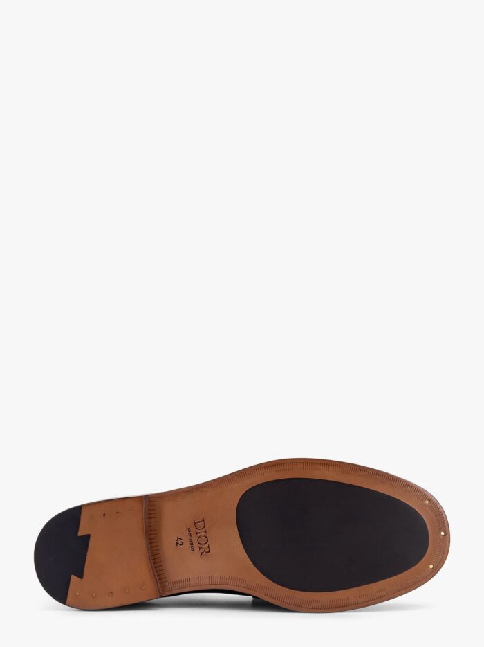 Leather Loafer With Dior Oblique Canvas Motif