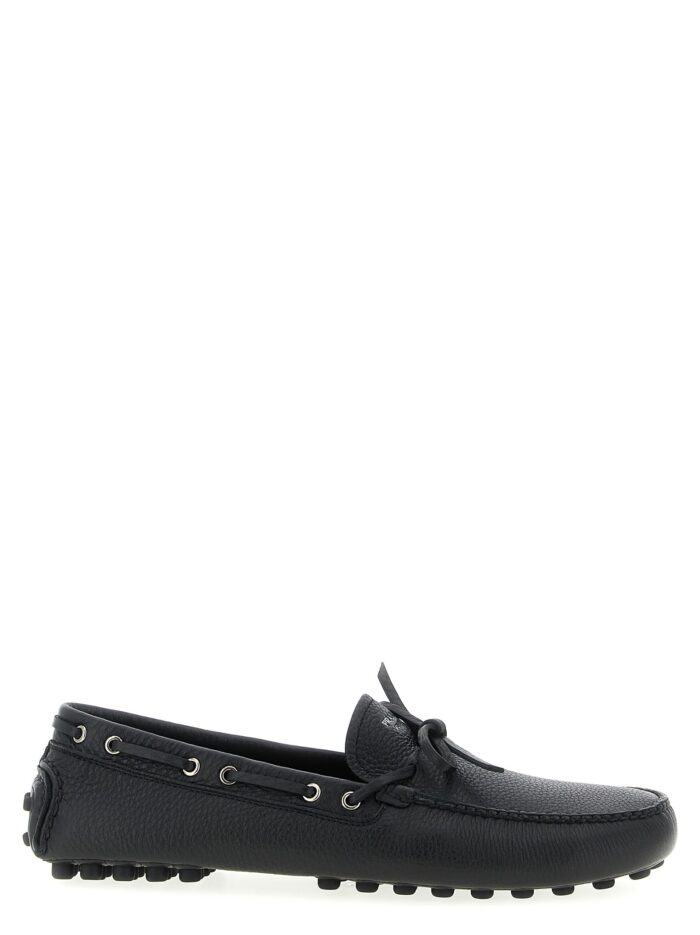 prada leather loafers PRADA Leather Loafers