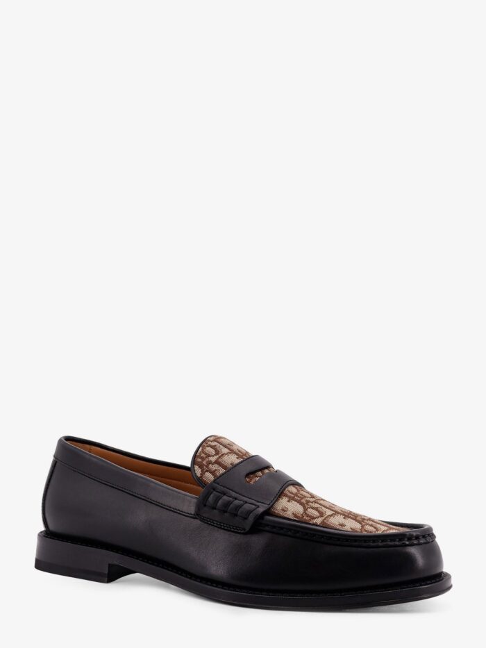 Leather Loafers With Dior Oblique Detail