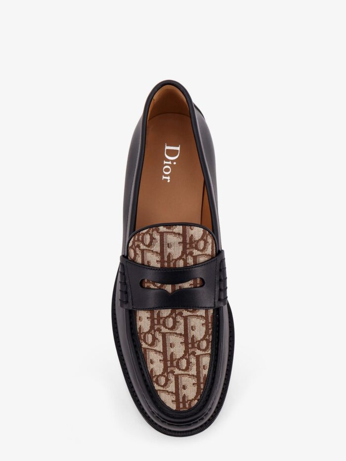 Leather Loafers With Dior Oblique Detail