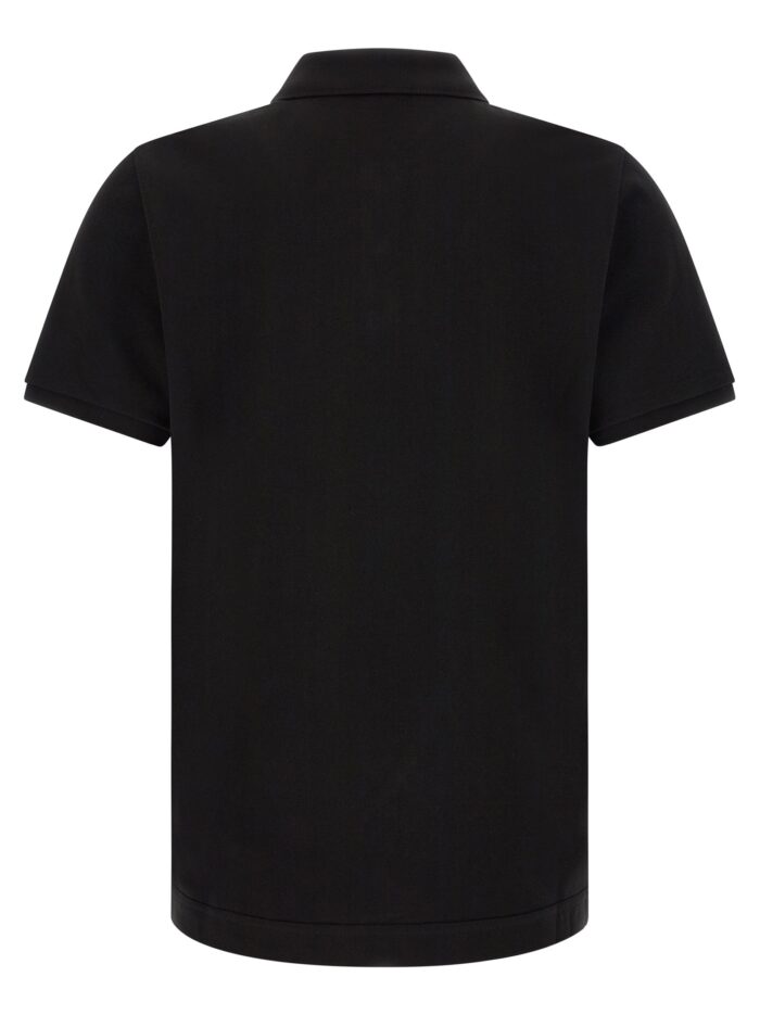 Moncler Leather Logo Patch Polo Shirt