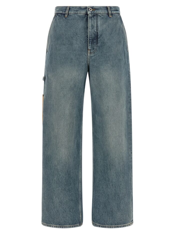 loewe leather pocket jeans LOEWE Leather Pocket Jeans