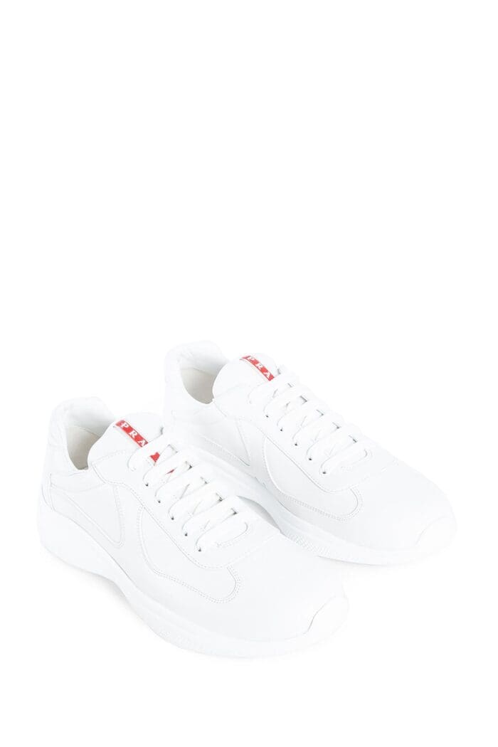 Leather Prada America's Cup Sneakers