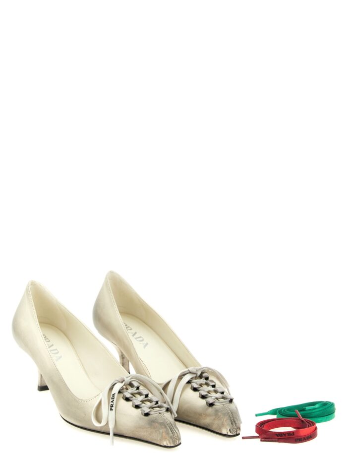 PRADA Leather Pumps With Laces