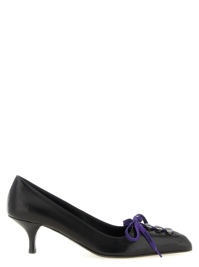prada leather pumps with laces PRADA Leather Pumps With Laces