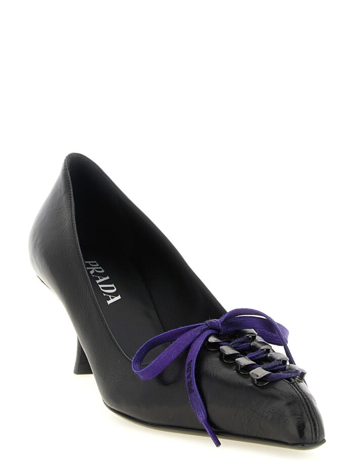 PRADA Leather Pumps With Laces