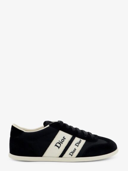 Dior Leather Ribbon Sneakers With Embroidered Logo On The Side