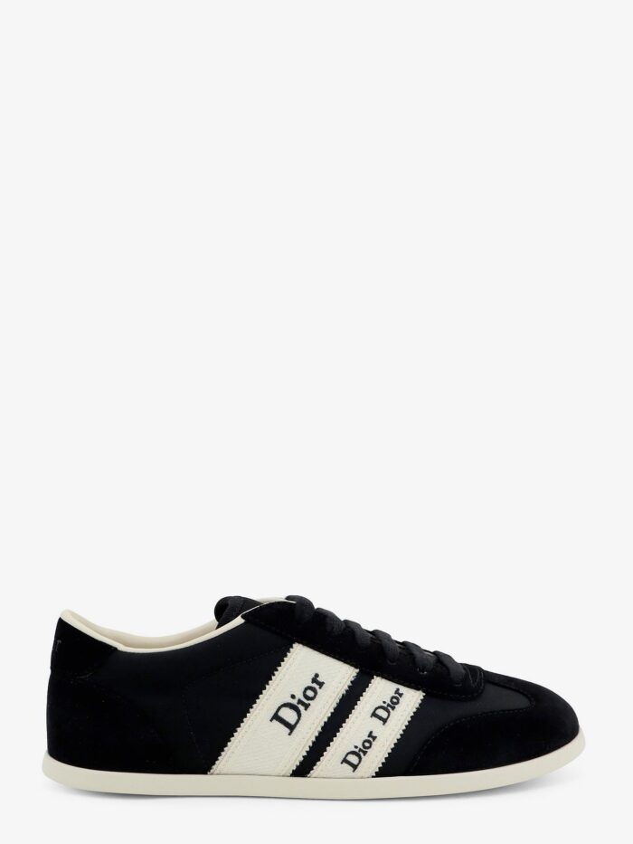 dior leather ribbon sneakers with embroidered logo on the side Dior Leather Ribbon Sneakers With Embroidered Logo On The Side