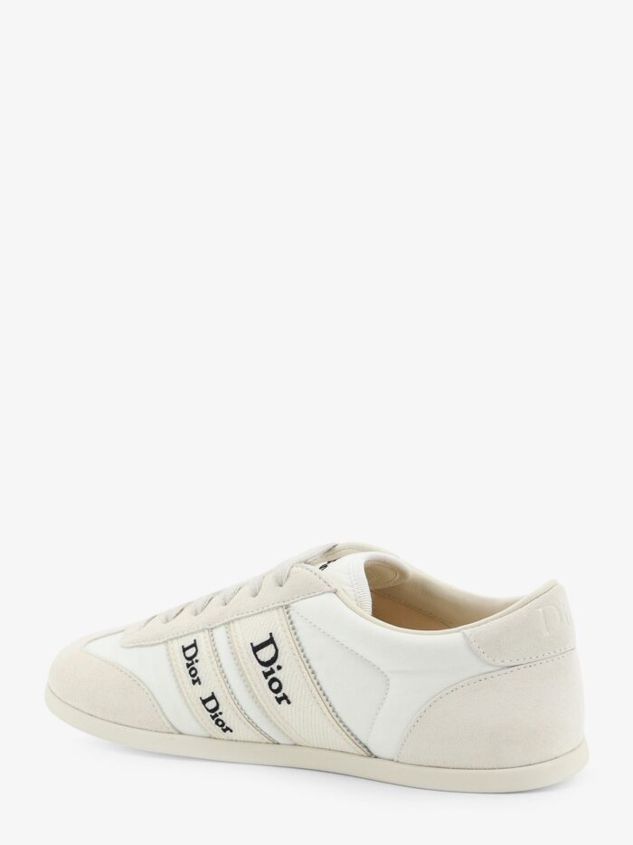 Dior Leather Ribbon Sneakers With Embroidered Logo On The Side