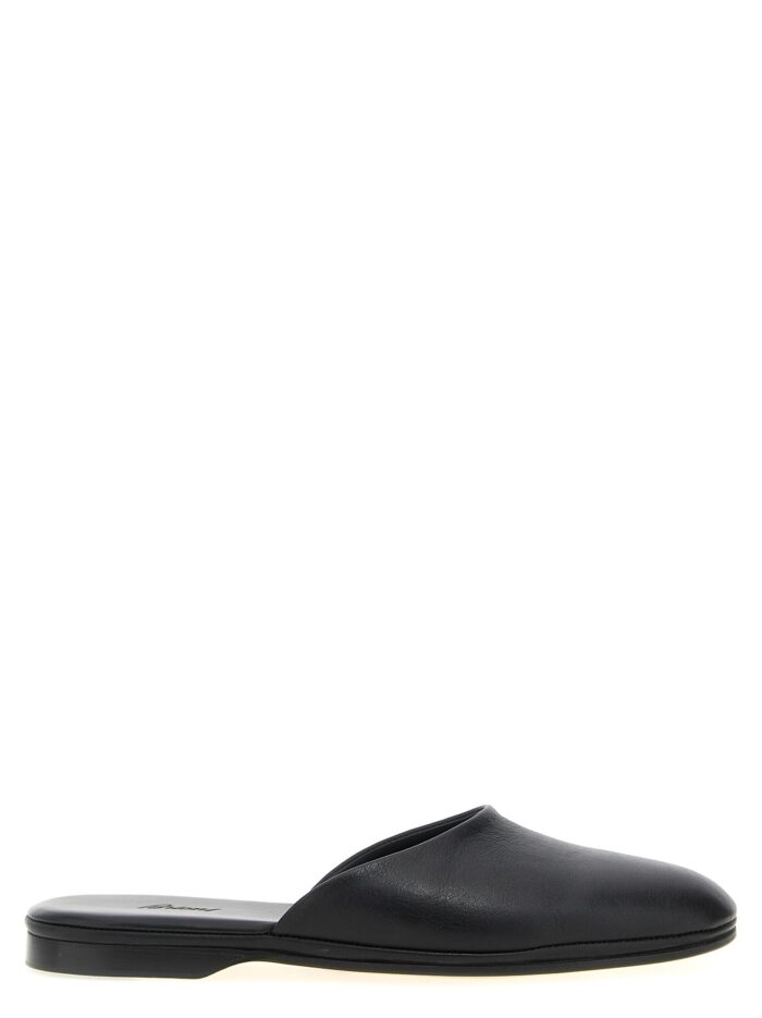 brioni leather sabots BRIONI Leather Sabots