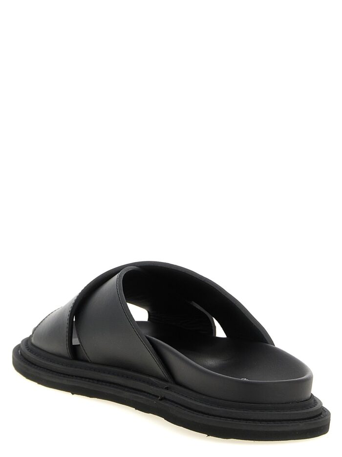 Moschino Leather Sabots With Logo