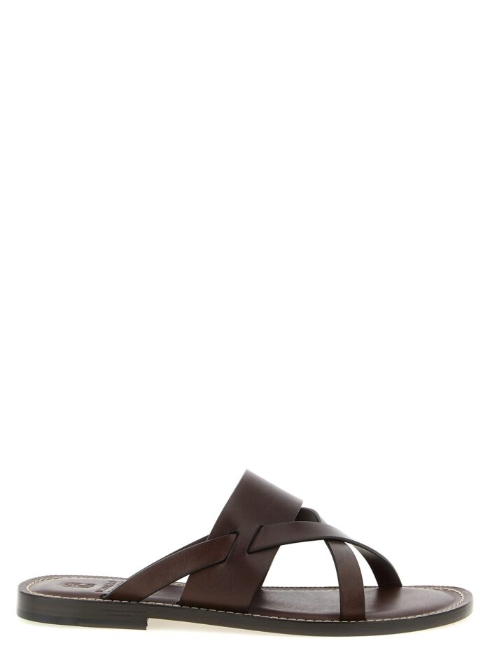 brunello cucinelli leather sandals Brunello Cucinelli Leather Sandals