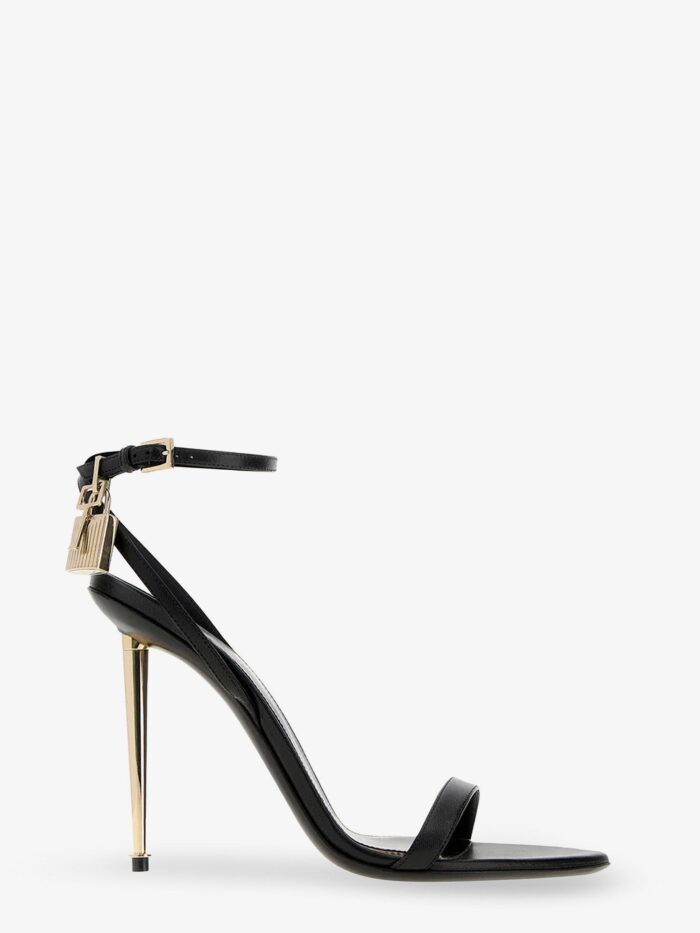 tom ford leather sandals with metal padlock detail TOM FORD Leather Sandals With Metal Padlock Detail