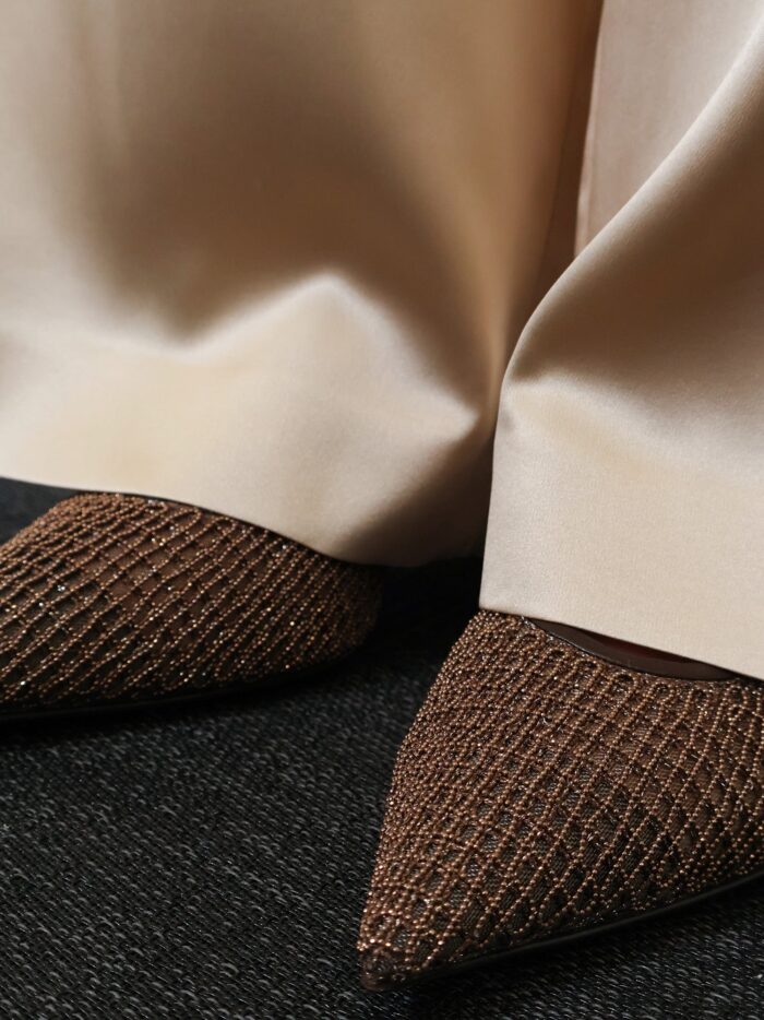 Brunello Cucinelli Leather Sandals With Monili Detail