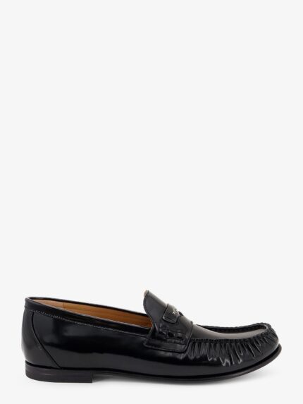 Fendi Leather Scrunch Loafers