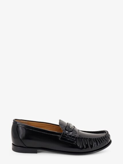 Fendi Leather Scrunch Loafers