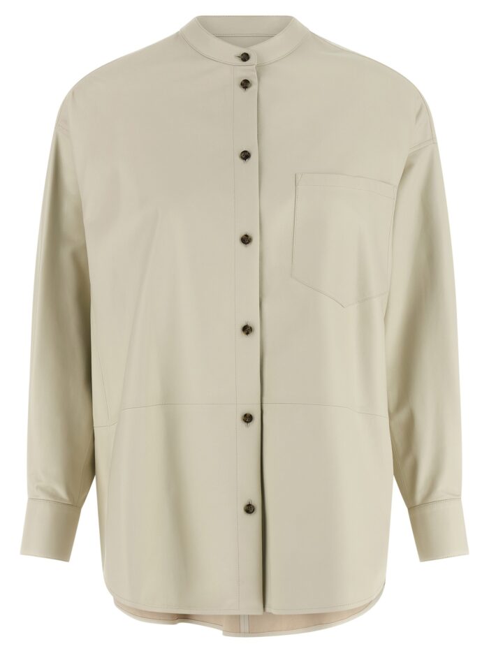 yves salomon leather shirt YVES SALOMON Leather Shirt