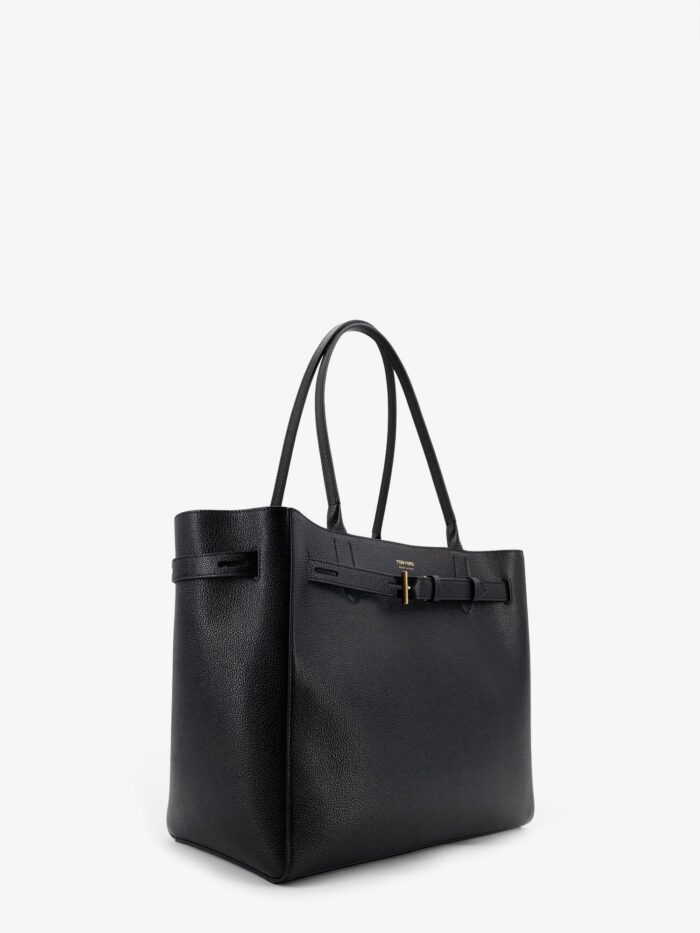 TOM FORD Leather Shoulder Bag With Engraved Logo On The Front