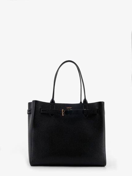 TOM FORD Leather Shoulder Bag With Engraved Logo On The Front