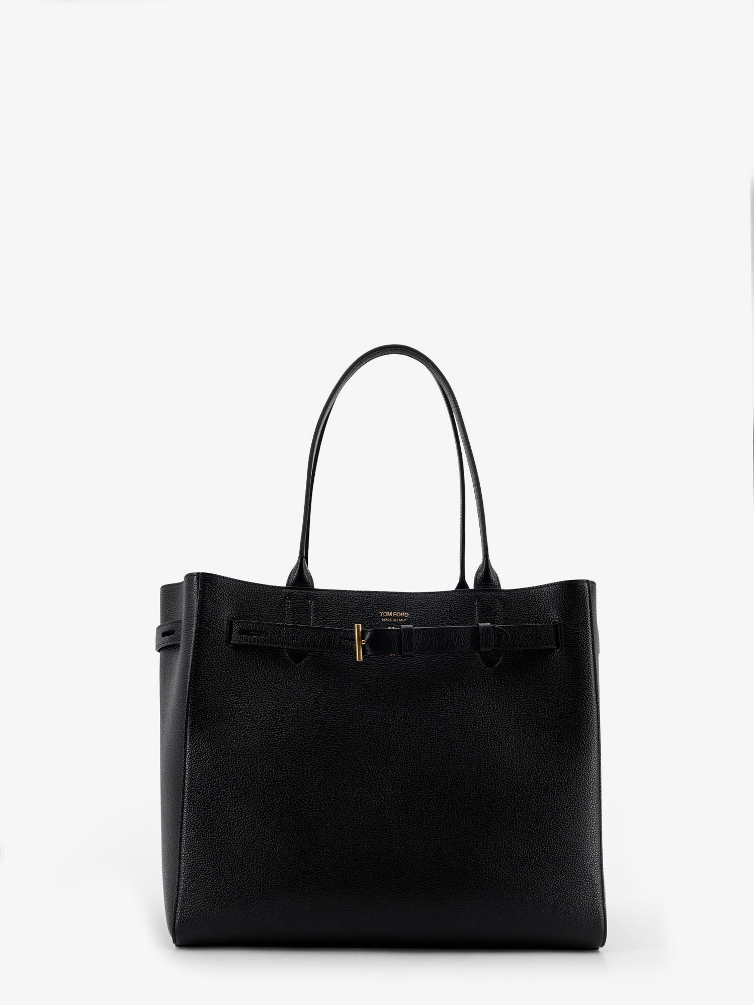 TOM FORD Leather Shoulder Bag With Engraved Logo On The Front
