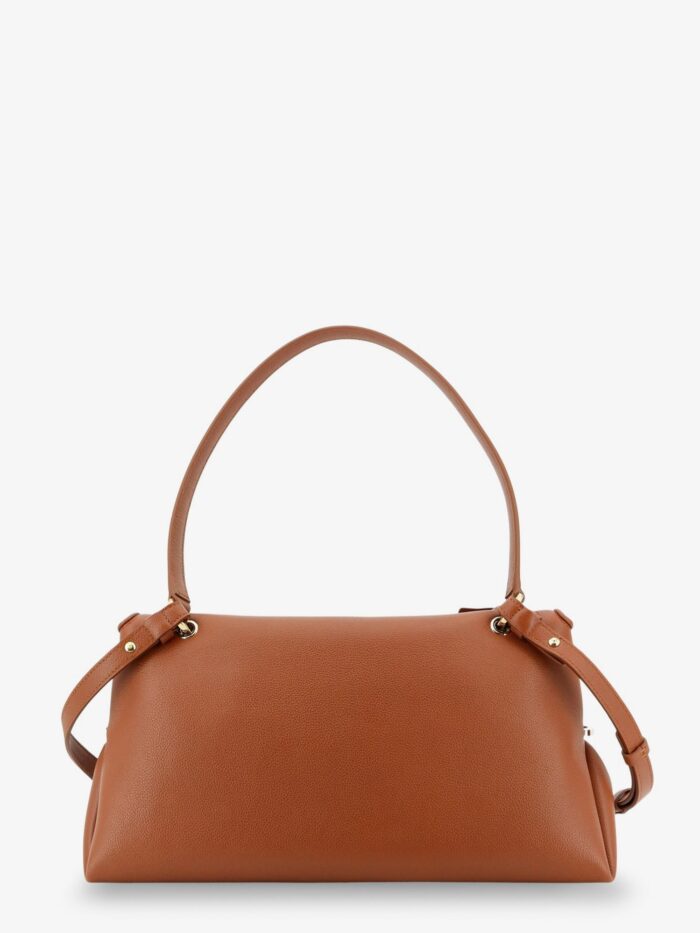 Ferragamo Leather Shoulder Bag With Gancini Detail
