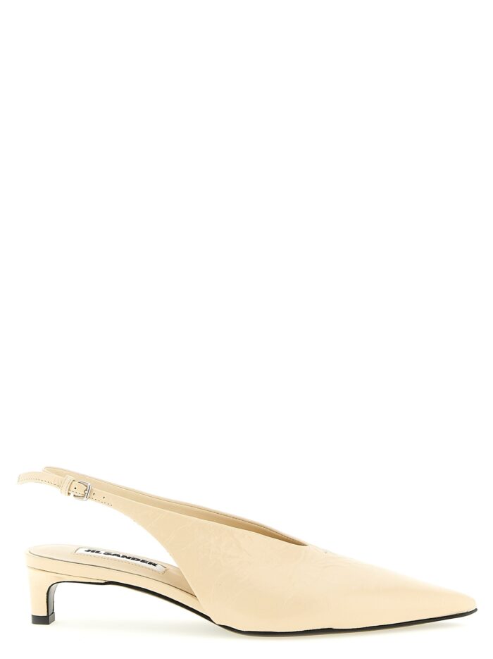 jil sander leather slingback JIL SANDER Leather Slingback
