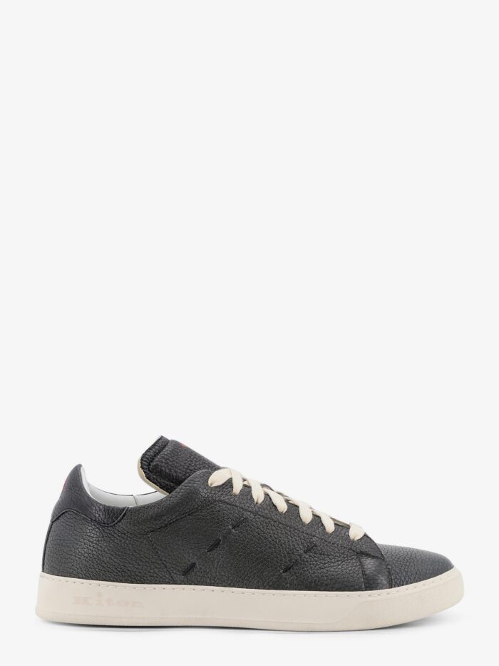 KITON CIRO PAONE Leather Sneakers With Iconic Side Stitching