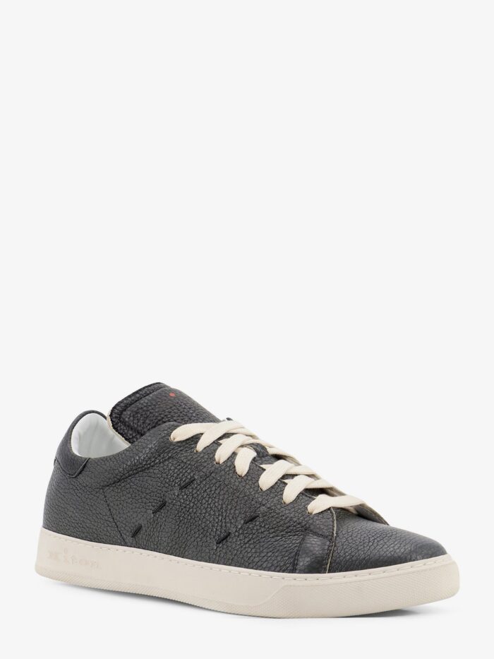 KITON CIRO PAONE Leather Sneakers With Iconic Side Stitching