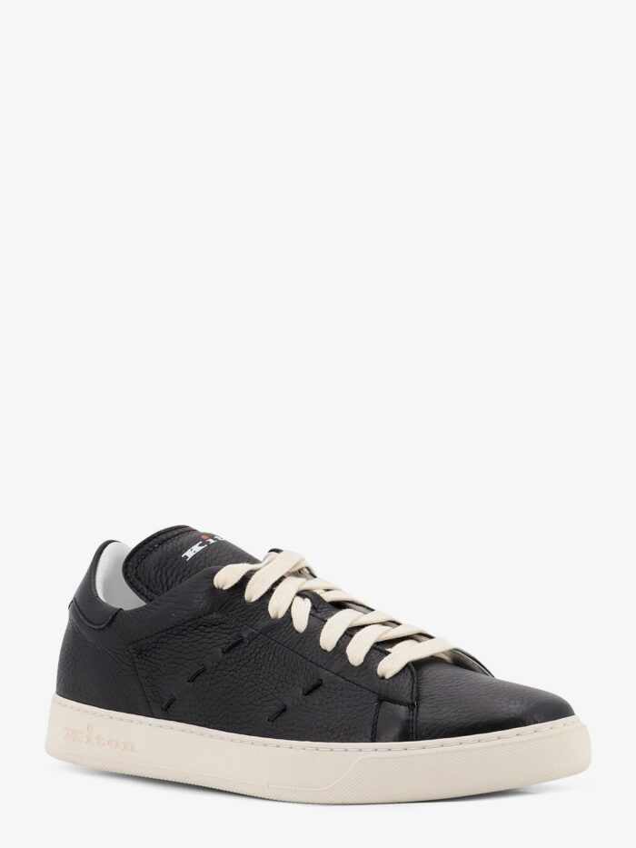 KITON CIRO PAONE Leather Sneakers With Iconic Side Stitching