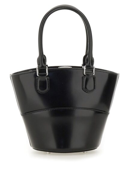 Self-portrait Leather Tote Bag With Charm
