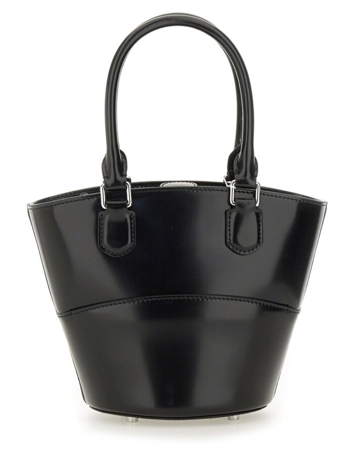 Self-portrait Leather Tote Bag With Charm