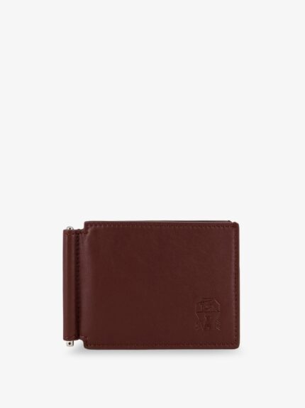 Brunello Cucinelli Leather Wallet With Engraved Logo