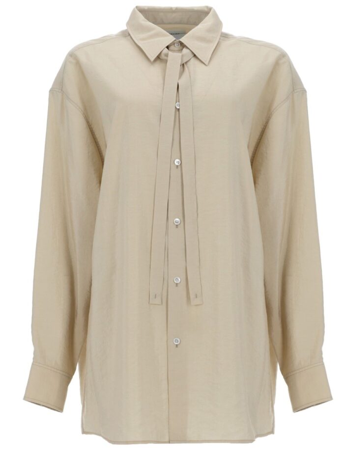 LEMAIRE CAMICIA LUNGA CON CRAVATTA