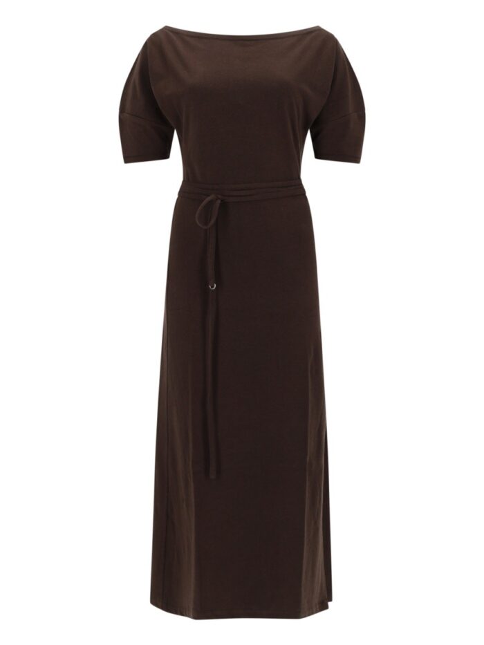 lemaire cotton and linen midi dress LEMAIRE COTTON AND LINEN MIDI DRESS