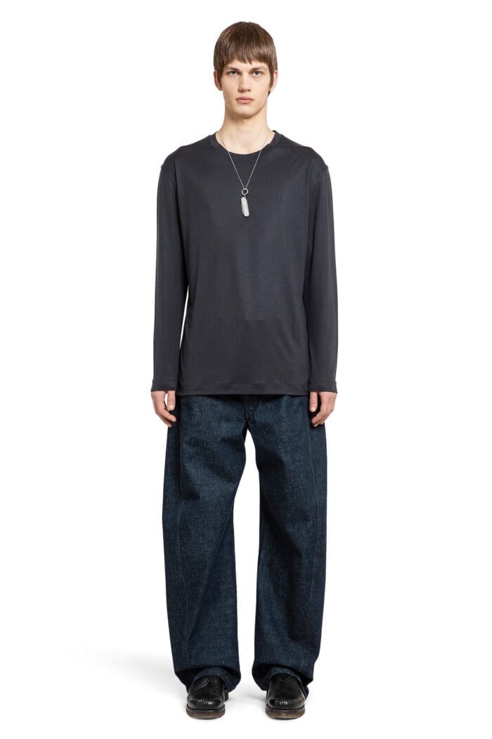 lemaire long sleeve t shirt in silk jersey LEMAIRE Long Sleeve T-shirt In Silk Jersey