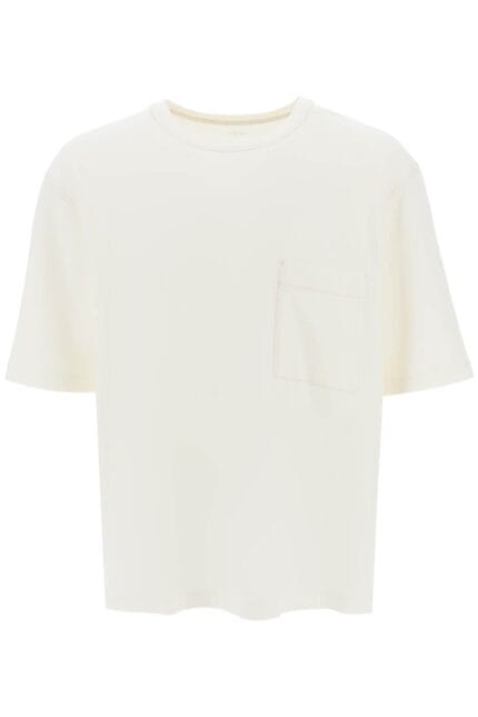 Lemaire Oversized T-shirt With Patch Pocket