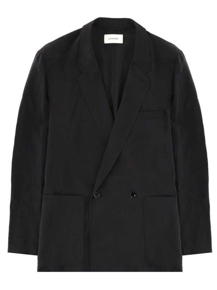 lemaire silk double breasted blazer LEMAIRE SILK DOUBLE-BREASTED BLAZER