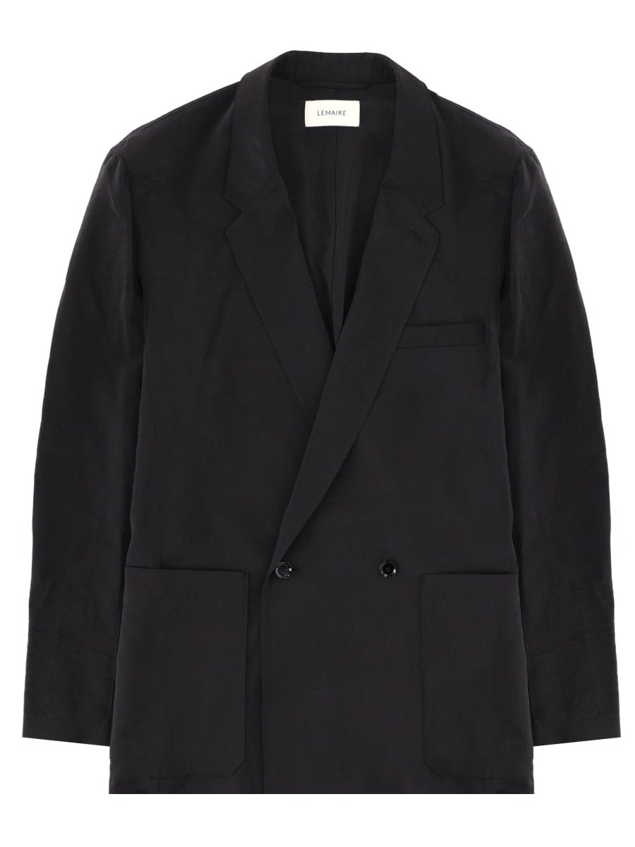 LEMAIRE SILK DOUBLE-BREASTED BLAZER
