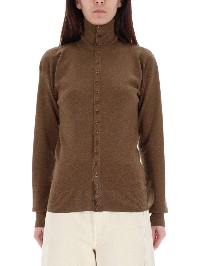 lemaire wool high collar cardigan LEMAIRE WOOL HIGH COLLAR CARDIGAN