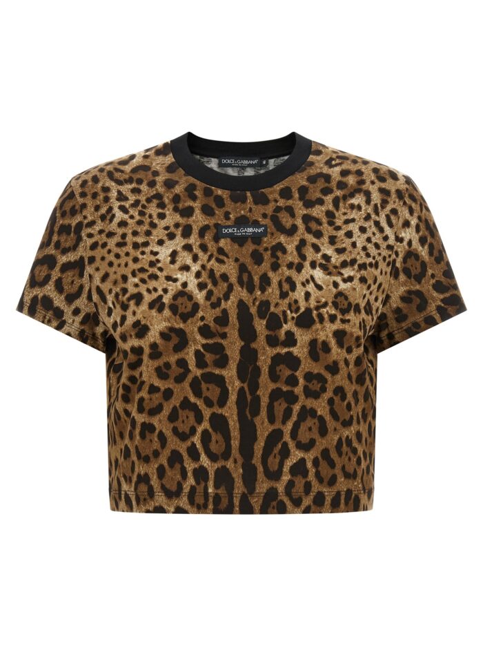 dolce & gabbana 'leo' cropped t shirt Dolce & Gabbana 'Leo' Cropped T-shirt