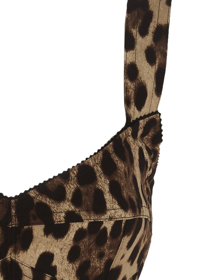 Dolce & Gabbana Leopard Bustier Top