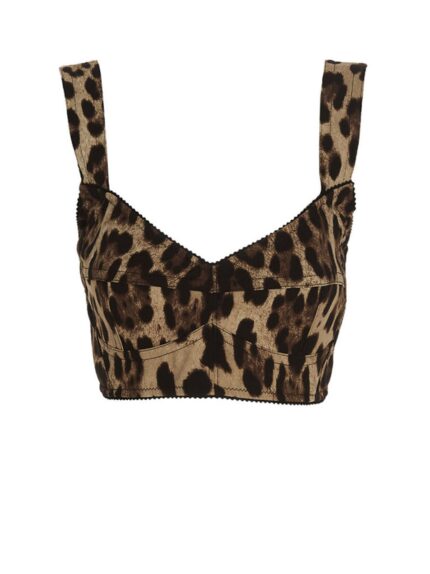 Dolce & Gabbana Leopard Bustier Top