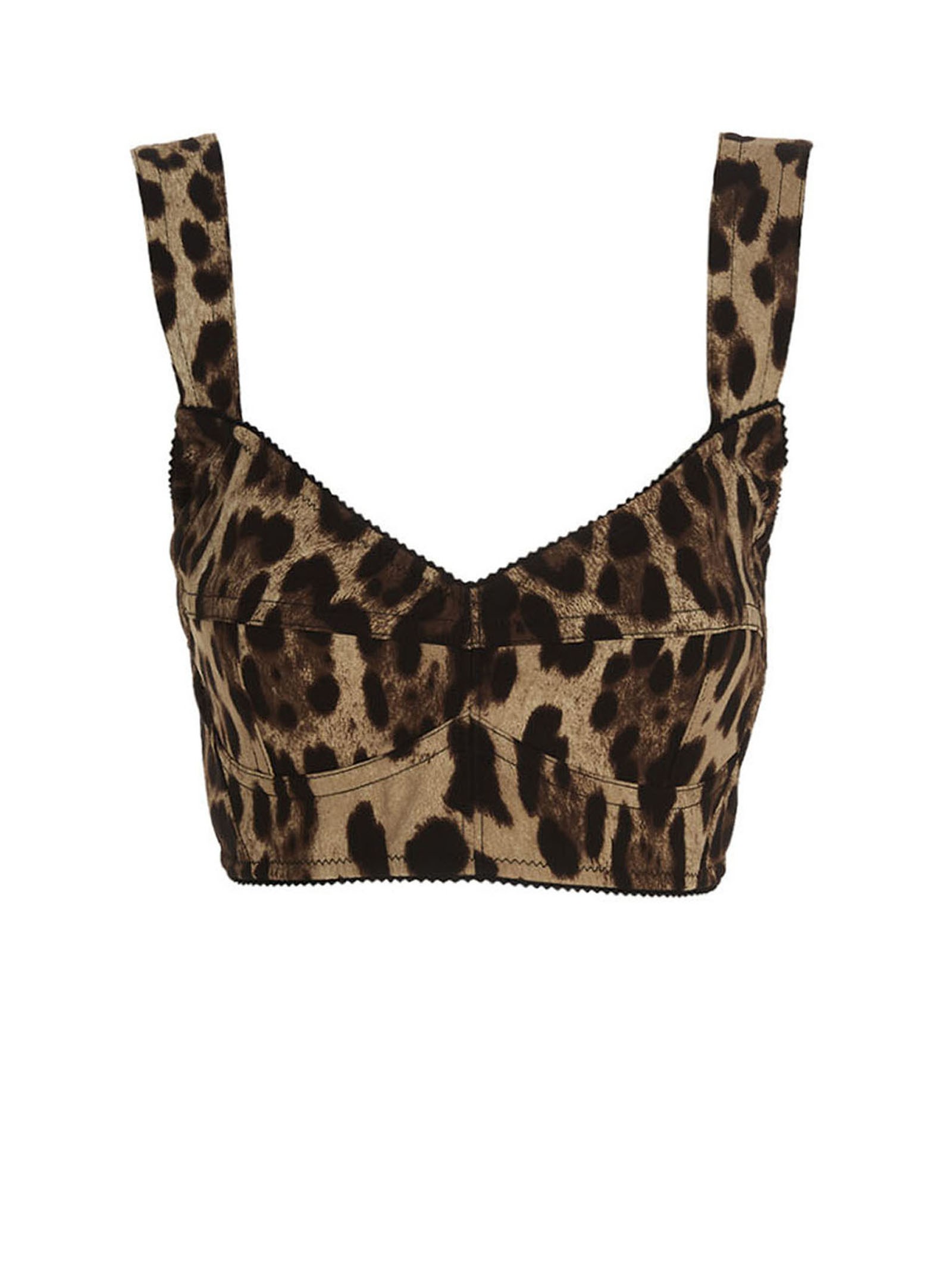 Dolce & Gabbana Leopard Bustier Top