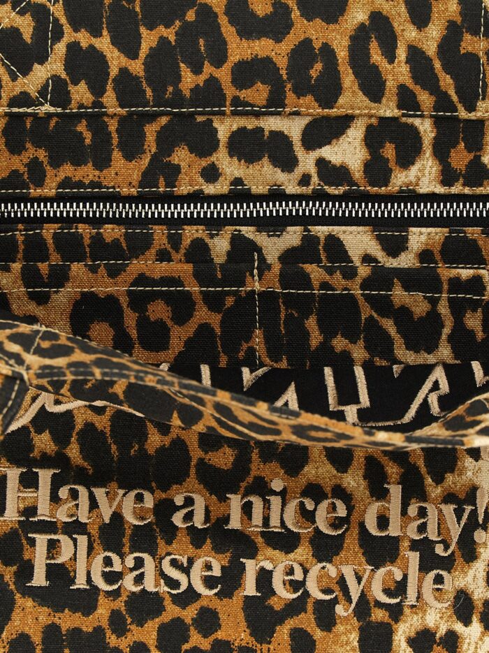 GANNI 'Leopard' Large Shopping Bag