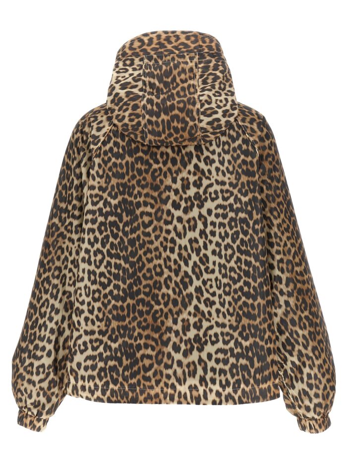 GANNI 'Leopard Print Nylon' Windbreaker