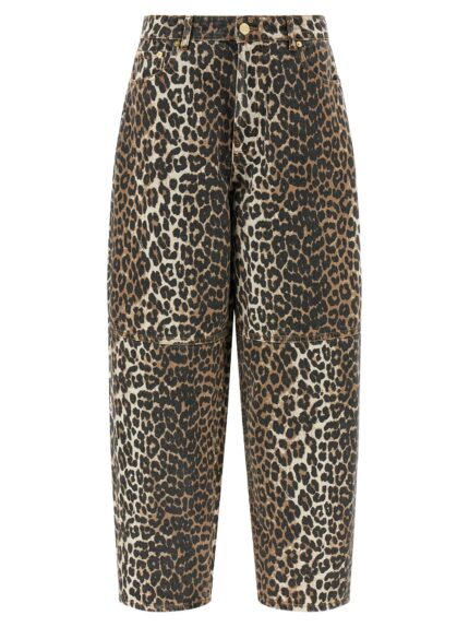 GANNI 'Leopard Printed Stary' Jeans